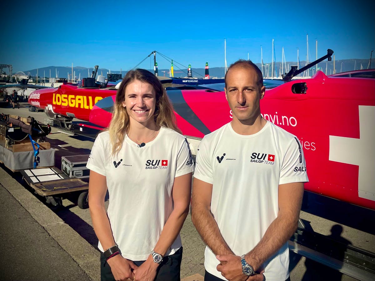 SailGP sur le lac Léman : douze catamarans F50 en régates express près de Genève